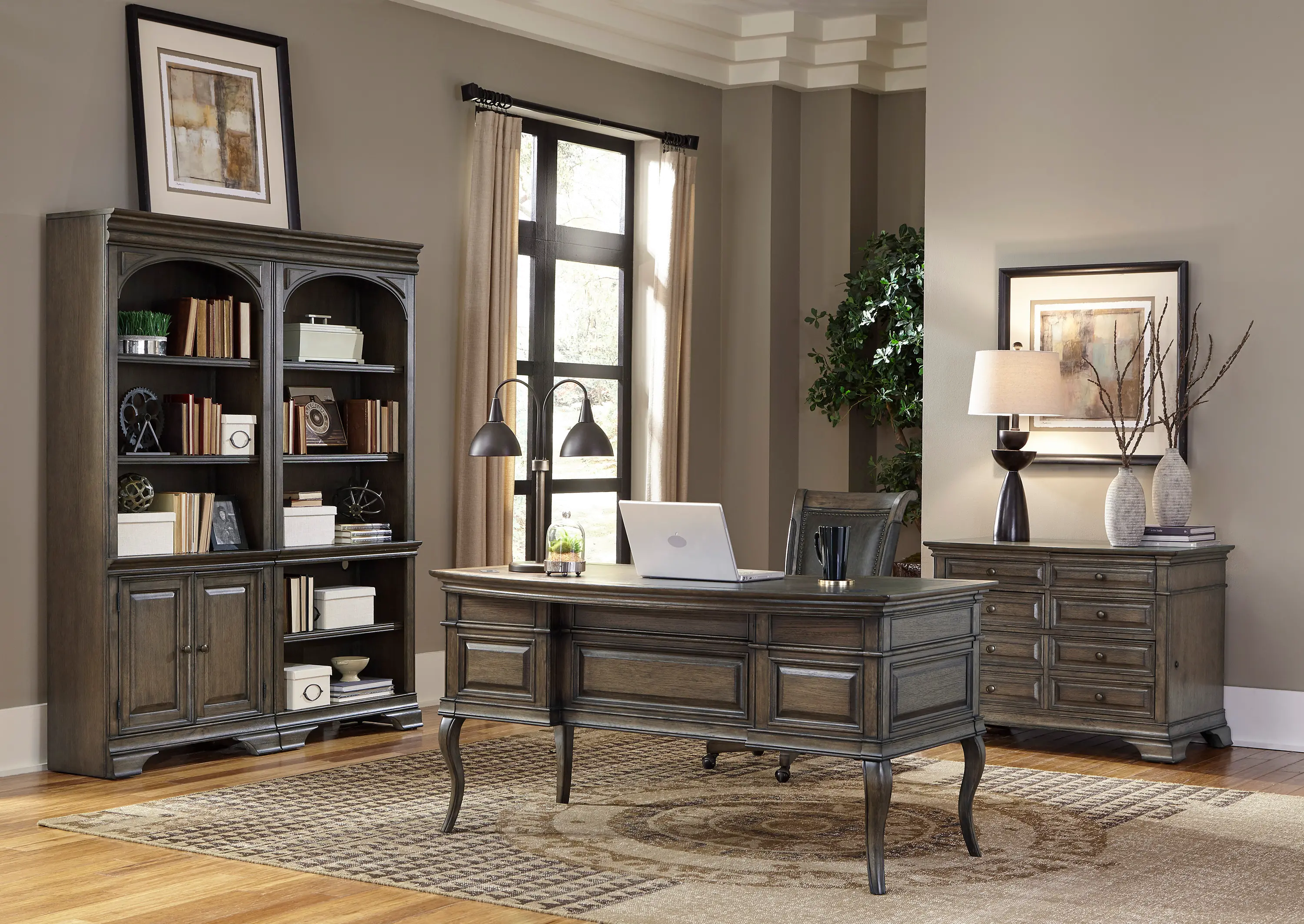 Arcadia Chestnut Brown Open Bookshelf-4
