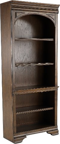Chestnut Brown Open Bookshelf - Arcadia