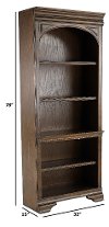Chestnut Brown Open Bookshelf - Arcadia-2