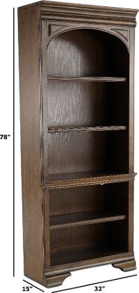 Chestnut Brown Open Bookshelf - Arcadia-2