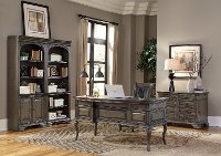 Chestnut Brown Open Bookshelf - Arcadia-4