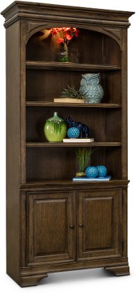 Chestnut Brown Display Bookshelf - Arcadia-3