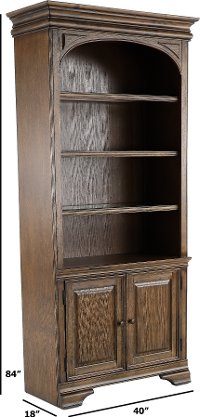 Chestnut Brown Display Bookshelf - Arcadia-5
