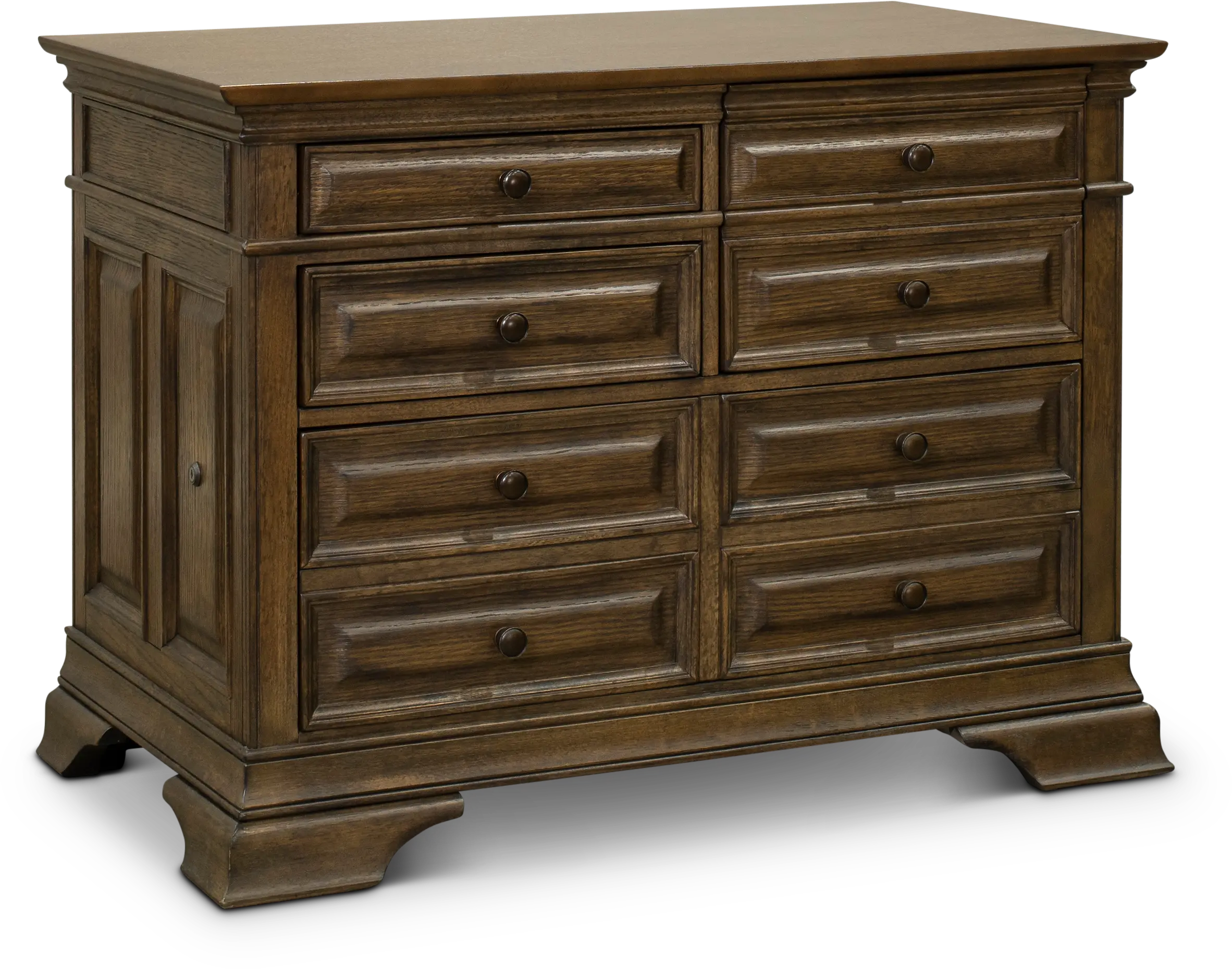 Arcadia Chestnut Brown 4 Drawer File Cabinet-8