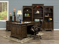 Chestnut Brown 4 Drawer Lateral Wood File Cabinet - Arcadia-4