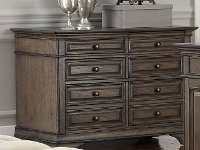 Chestnut Brown Combination Filing Cabinet - Arcadia
