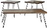 3 Piece Brown Wood Coffee Table Set - Eastwood