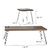 3 Piece Brown Wood Coffee Table Set - Eastwood-2