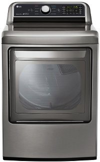 DLG7201VE LG 7.3 cu. ft. Ultra Large Capacity Gas Dryer with Sensor Dry Technology - Graphite Steel