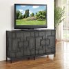 Dark Gray 4-Door Credenza - Amberly-4