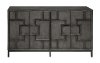 Dark Gray 4-Door Credenza - Amberly-5