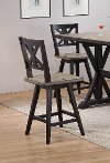 Sand and Black 24 Inch Swivel Counter Height Stool - Orlando