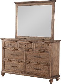 25192-110/DRESSER Classic Traditional Oak Dresser - Franklin