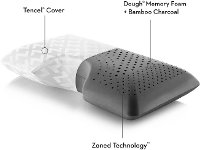 ZZQQSCMPZB Malouf Charcoal Gray Shoulder Zoned Dough Queen Pillow -4