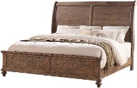 25192/BED5/0 Classic Traditional Oak 6 Piece Queen Sleigh Bed - Franklin