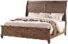 25192/BED5/0 Clearance Classic Traditional Oak Queen Sleigh Bed - Franklin