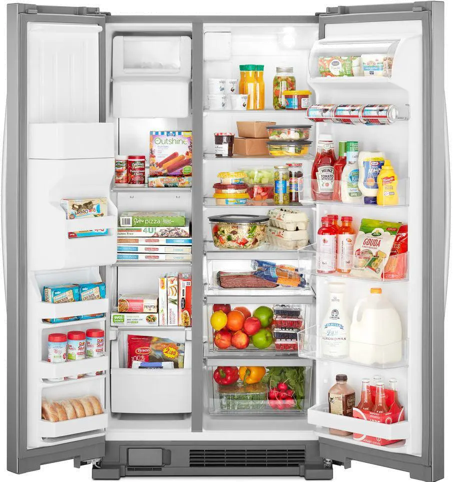 WRS321SDHZ Whirlpool 21.4 cu ft Side by Side Refrigerator - 33 W Stainless Steel-4