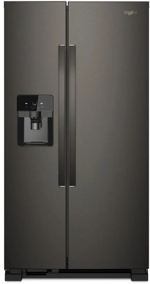 WRS321SDHV Whirlpool 21.4 cu ft Side by Side Refrigerator - 33 W Black Stainless Steel-1