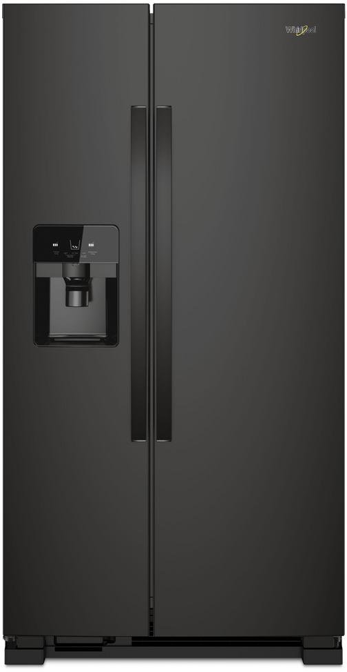 WRS321SDHB Whirlpool 33 Inch Side by Side Refrigerator - 21.4 cu. ft., Black-1