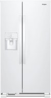 WRS321SDHW Whirlpool 33 Inch Side by Side Refrigerator - 21.4 cu. ft., White