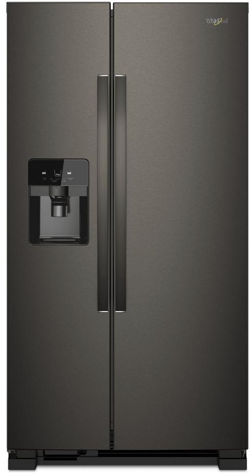 WRS325SDHV Whirlpool 36 Inch Side by Side Refrigerator - 24.55 cu. ft., Black Stainless Steel-1