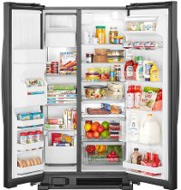 WRS325SDHB Whirlpool 36 Inch Side by Side Refrigerator - 24.55 cu. ft., Black-3