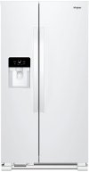 WRS325SDHW Whirlpool 24.5 Cu. Ft. Side-by-Side Refrigerator - 36 Inch White