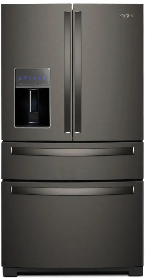 WRX986SIHV Whirlpool 26.2 cu ft 4 Door Refrigerator - Black Stainless Steel-1