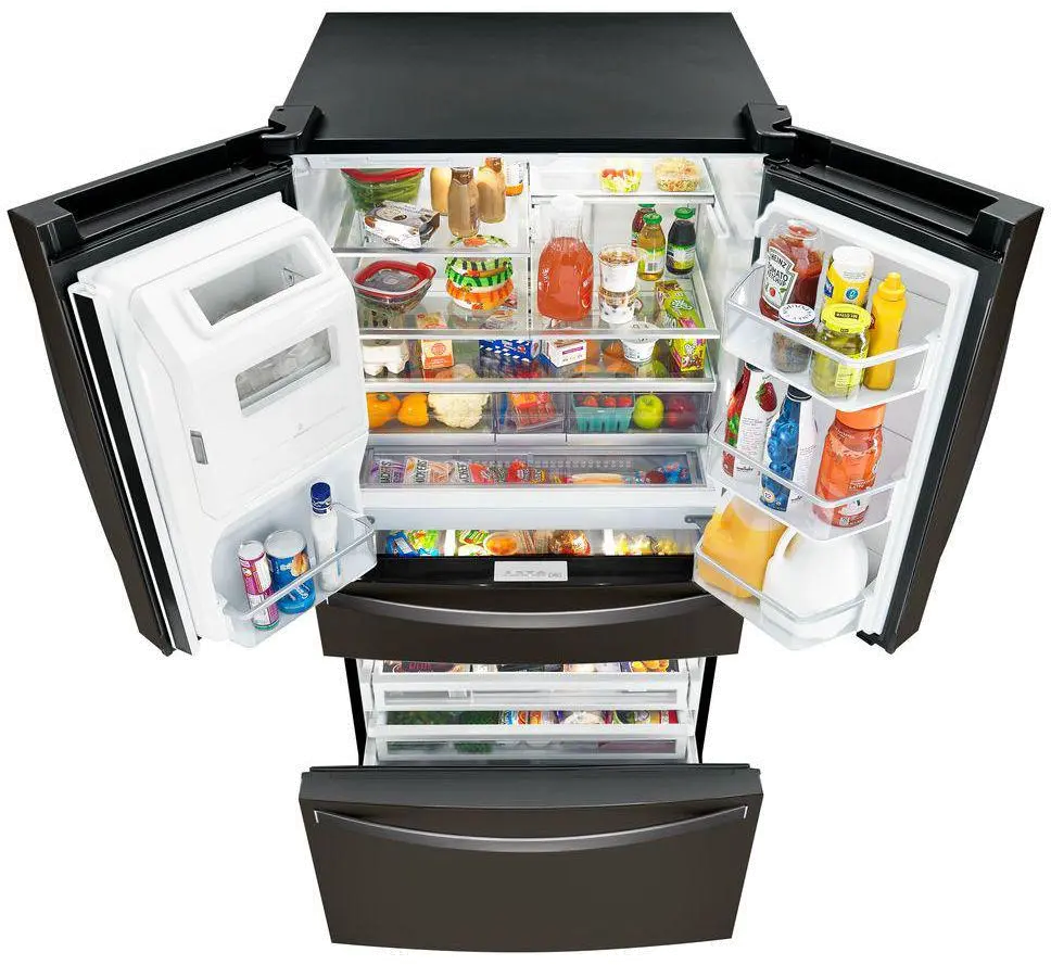 WRX986SIHV Whirlpool 26.2 cu ft 4 Door Refrigerator - Black Stainless Steel-2