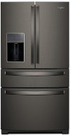 WRX986SIHV Whirlpool 36 Inch 4 Door French Door Refrigerator - 26.2 cu. ft., Black Stainless Steel