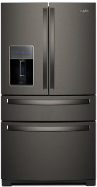 WRX986SIHV Whirlpool 36 Inch 4 Door French Door Refrigerator - 26.2 cu. ft., Black Stainless Steel