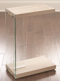 Modern Contemporary Light Oak Side Table - Elaina