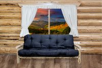 MWFMRV Rustic Natural Clear Lacquered Futon Bed - Montana