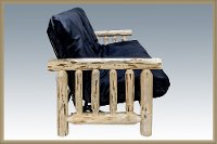 MWFMRV Rustic Natural Clear Lacquered Futon Bed - Montana -5