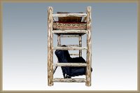 MWTWFMRV Rustic Clear Lacquered Log Twin-over-Full Futon Bunk Bed - Montana -2