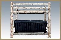 MWTWFMRV Rustic Clear Lacquered Log Twin-over-Full Futon Bunk Bed - Montana -3