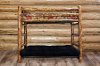 MWGCTWFMR Rustic Country Brown Twin Bunk over Full Futon Bed - Glacier-2