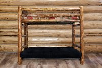 MWGCTWFMR Rustic Country Brown Twin Bunk over Full Futon Bed - Glacier-2