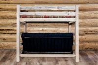 MWHCTWFMRV Rustic Natural Clear Lacquered Twin Bunk-over-Full Futon Bed - Homestead