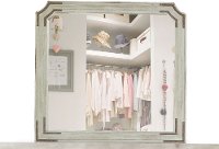 Pearl White Rustic Contemporary Mirror - Camelia