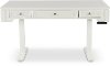 Power Adjustable Height White Office Desk - Boca