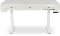Power Adjustable Height White Office Desk - Boca