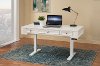 Power Adjustable Height White Office Desk - Catalina-2