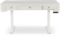 White Sit or Stand Office Desk - Powered