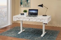 White Sit or Stand Office Desk - Powered-2