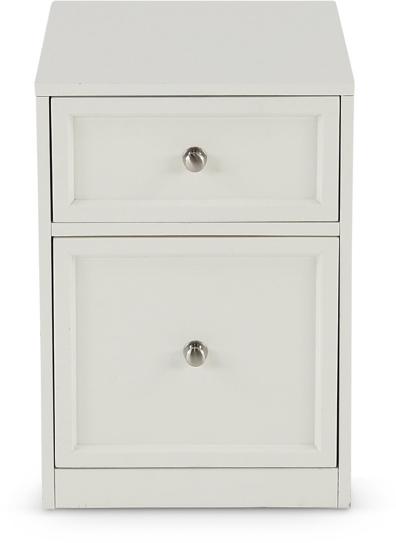 White 2 Drawer Rolling File Cabinet Boca Rc Willey Furniture Store