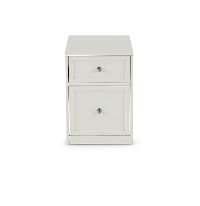 White 2 Drawer Rolling File Cabinet - Catalina