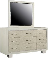 Contemporary Pearl White Dresser - Cydney