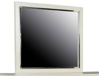 Contemporary Pearl White Mirror - Cydney