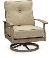 Tan Outdoor Patio Swivel Chair - Plank